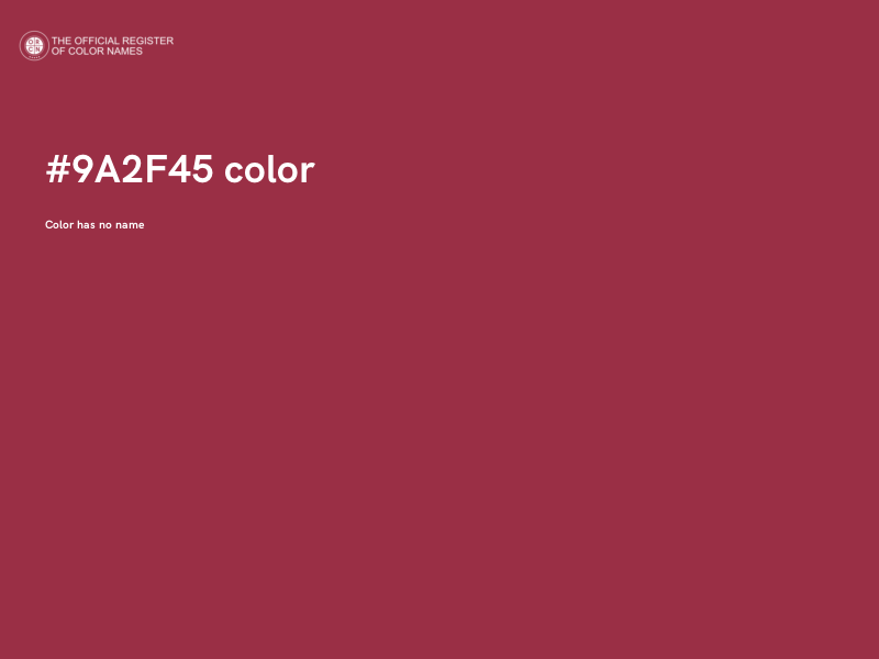 #9A2F45 color image