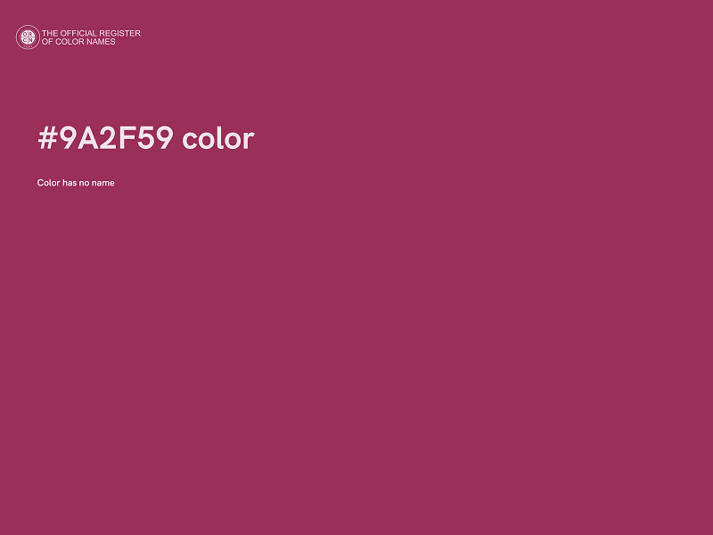 #9A2F59 color image
