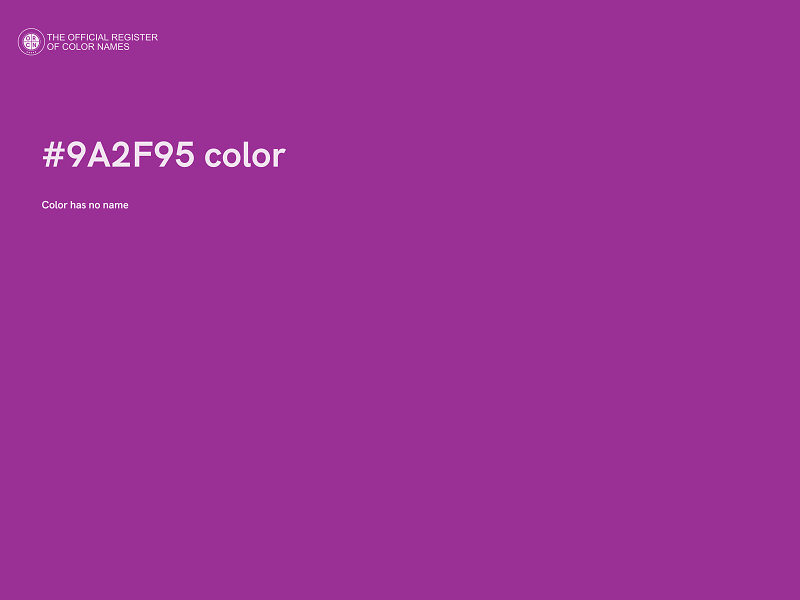 #9A2F95 color image