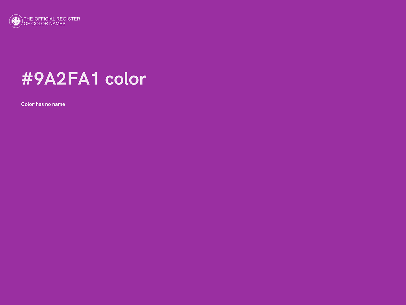 #9A2FA1 color image
