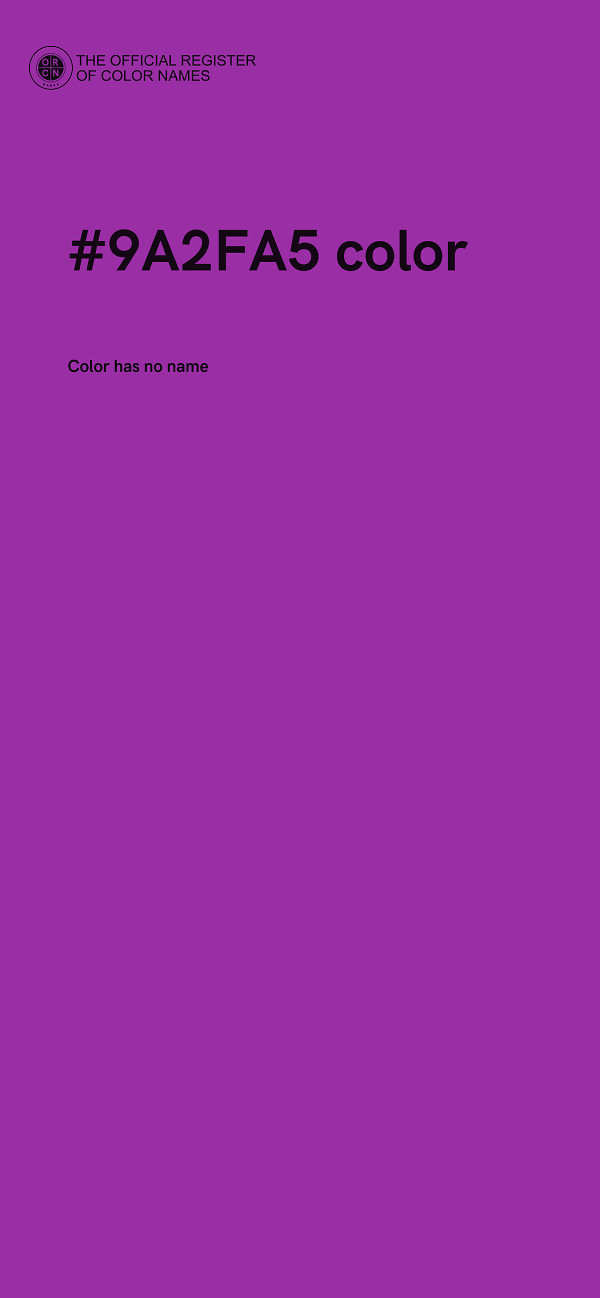 #9A2FA5 color image