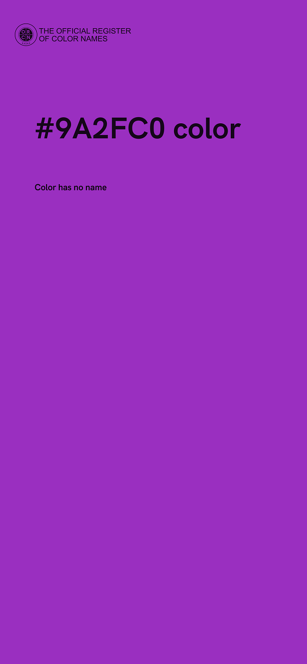 #9A2FC0 color image
