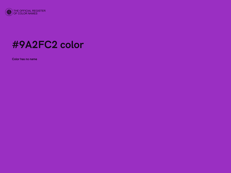 #9A2FC2 color image