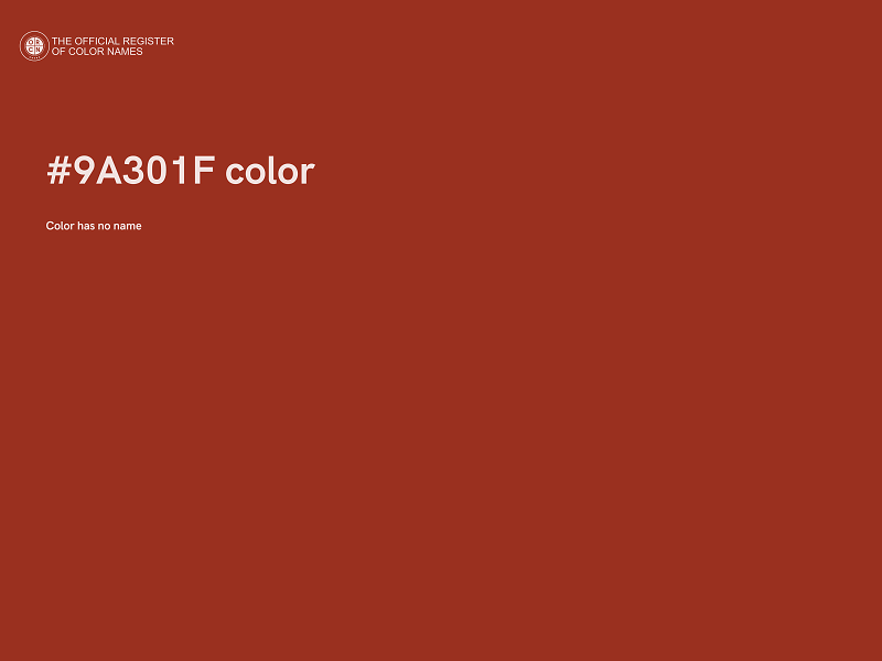 #9A301F color image