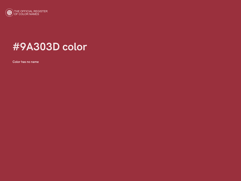 #9A303D color image