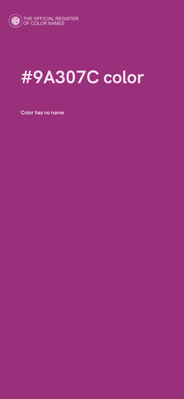 #9A307C color image