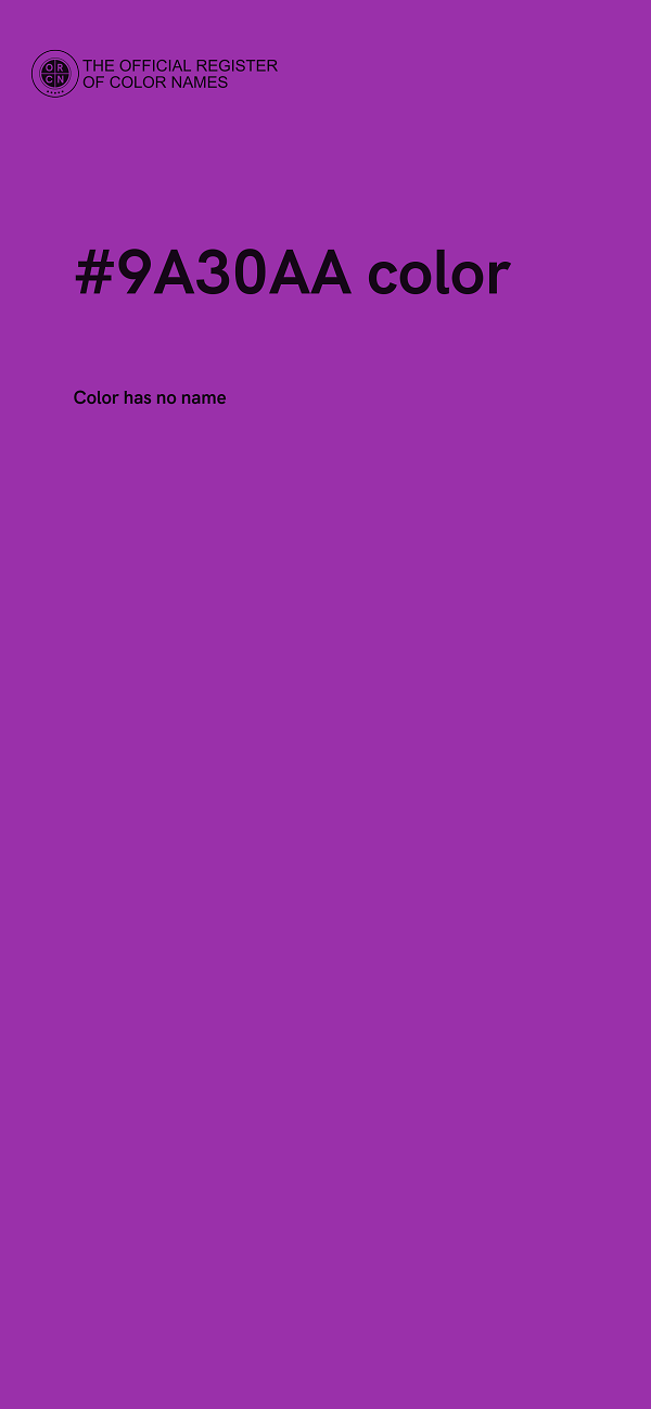 #9A30AA color image