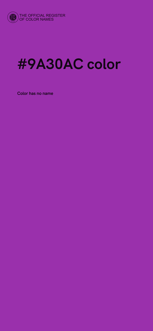 #9A30AC color image