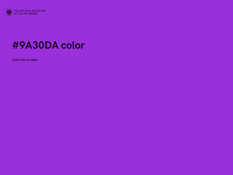 #9A30DA color image