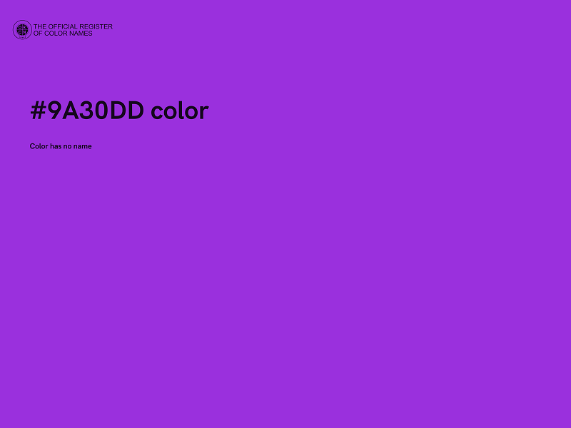 #9A30DD color image