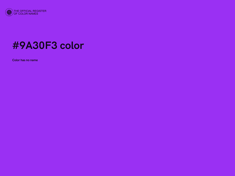 #9A30F3 color image