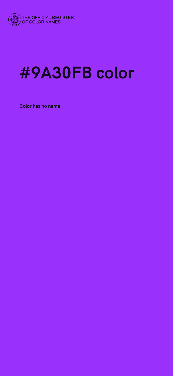 #9A30FB color image