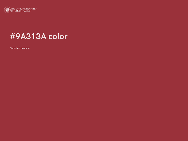 #9A313A color image