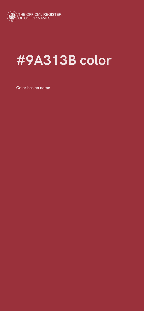 #9A313B color image