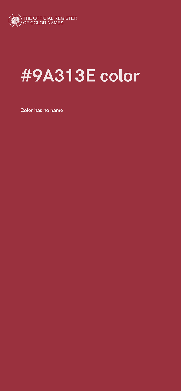 #9A313E color image