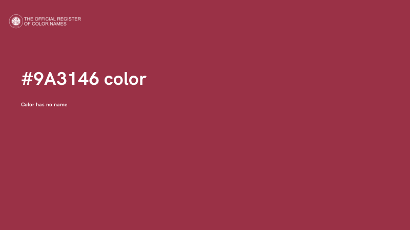 #9A3146 color image