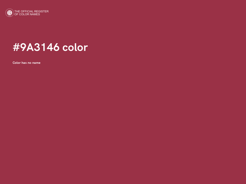 #9A3146 color image
