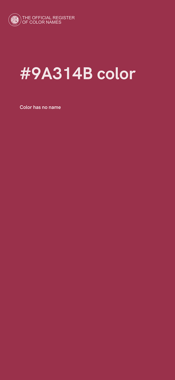 #9A314B color image