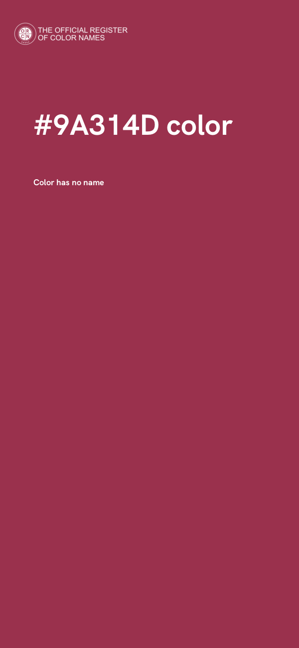 #9A314D color image