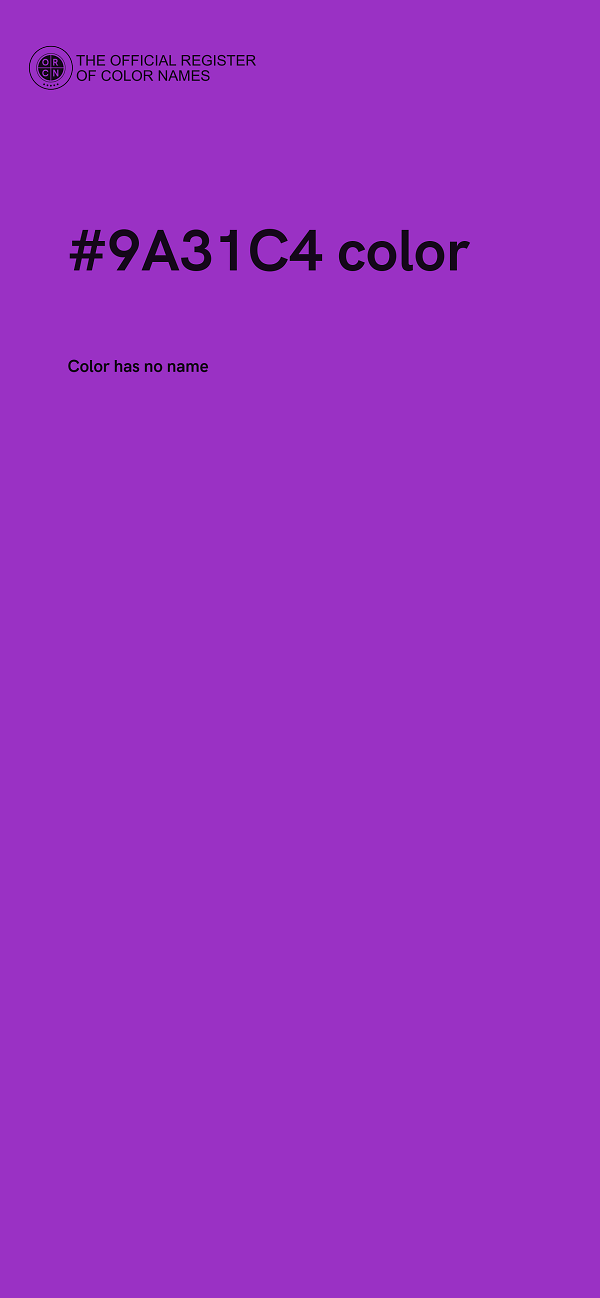 #9A31C4 color image