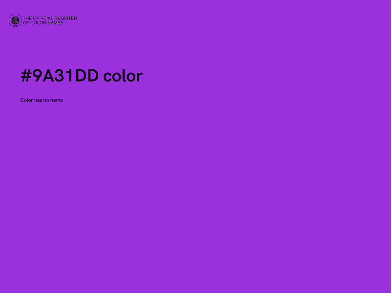 #9A31DD color image