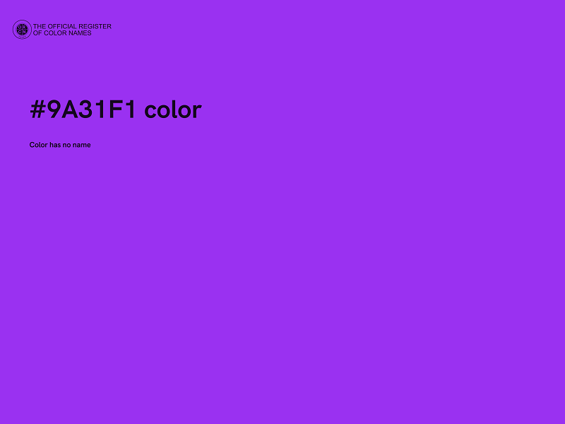 #9A31F1 color image