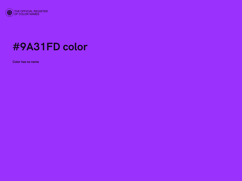 #9A31FD color image