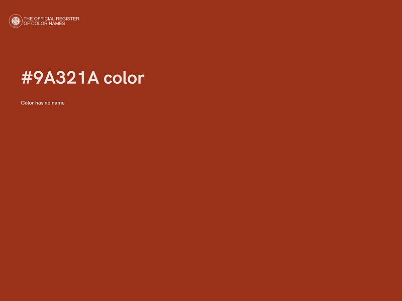 #9A321A color image