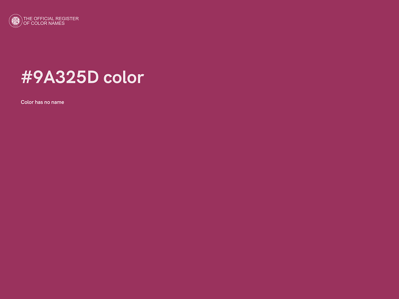 #9A325D color image