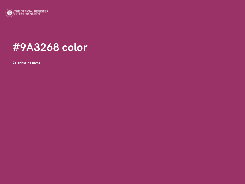 #9A3268 color image
