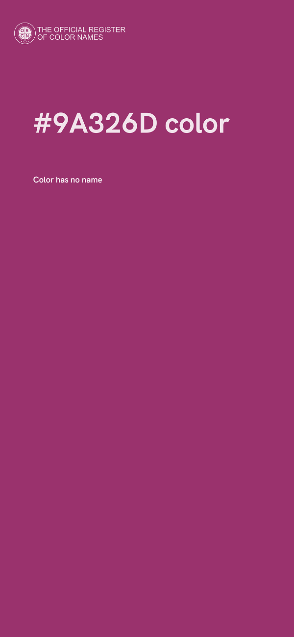 #9A326D color image
