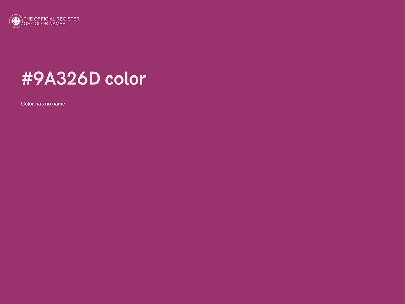 #9A326D color image