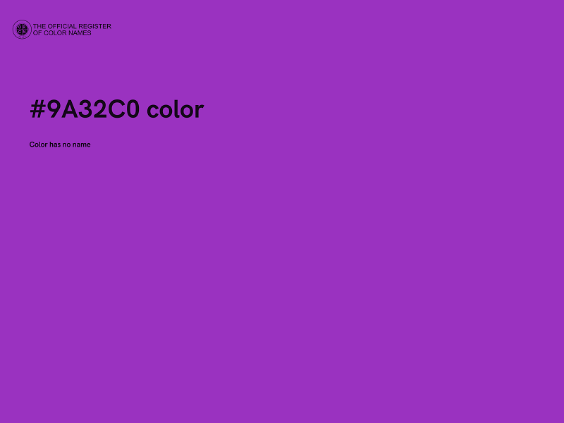 #9A32C0 color image