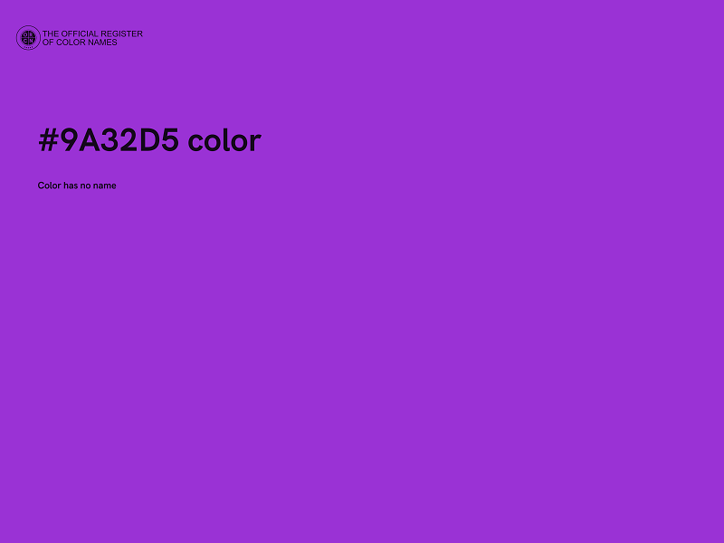 #9A32D5 color image