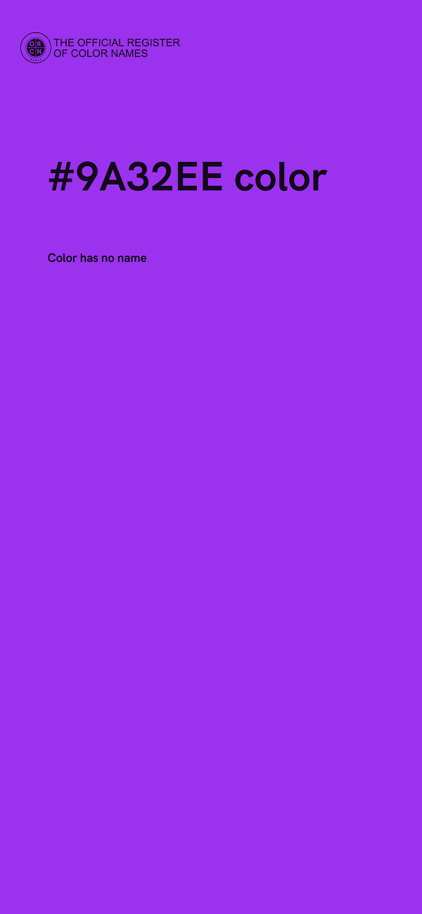 #9A32EE color image