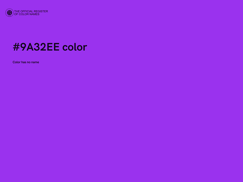 #9A32EE color image