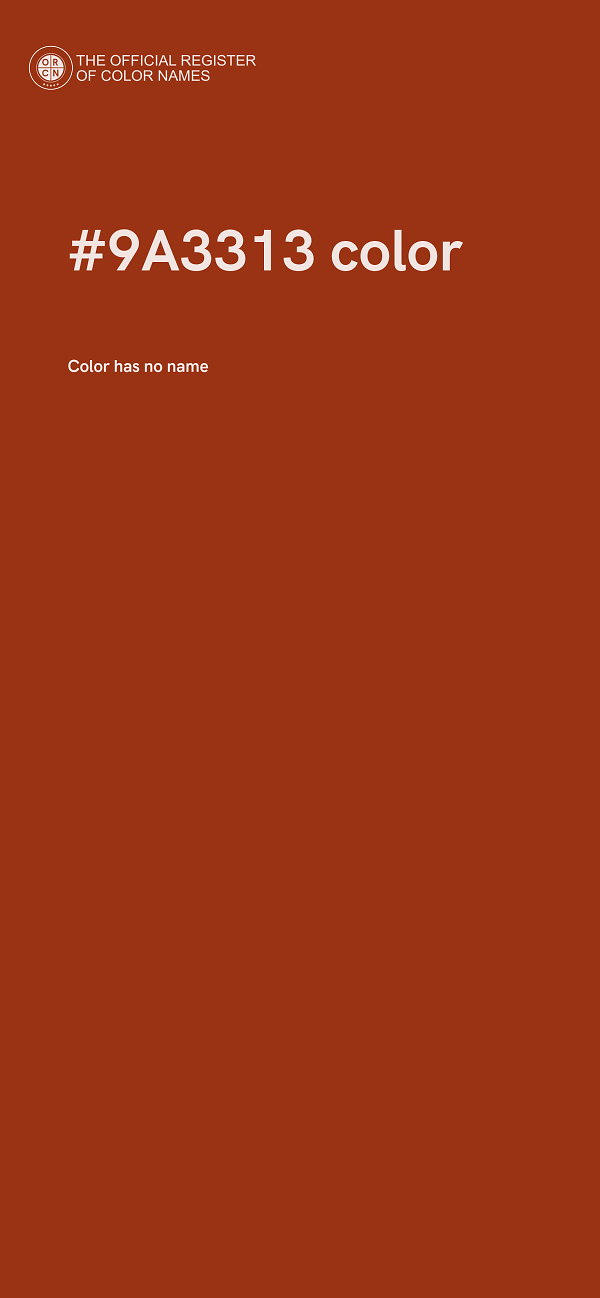 #9A3313 color image