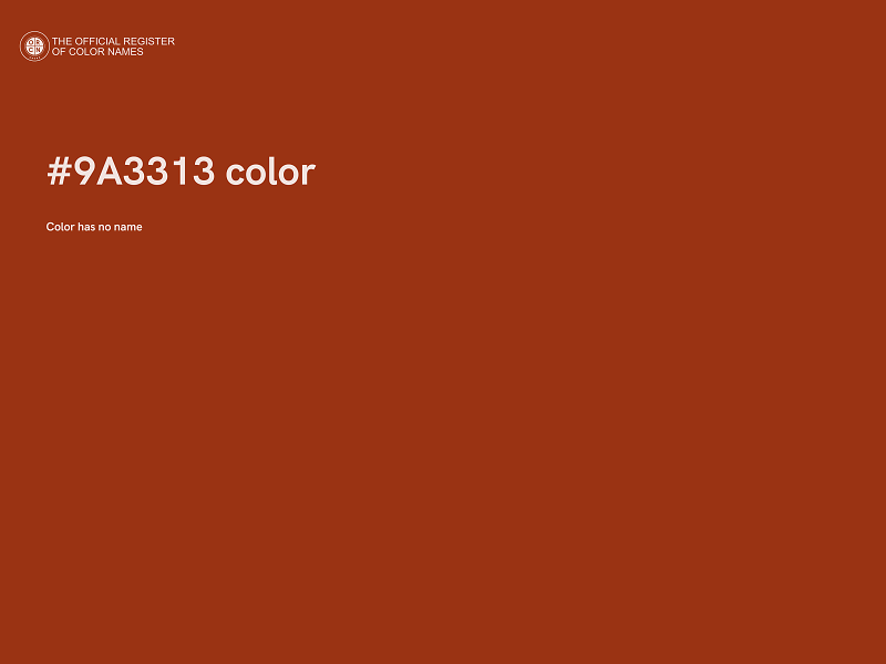 #9A3313 color image