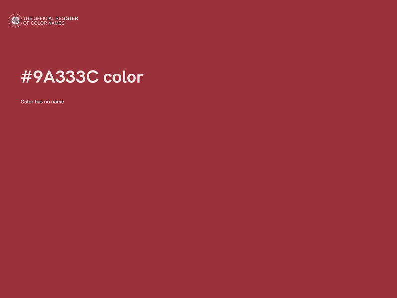 #9A333C color image