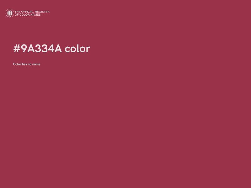 #9A334A color image