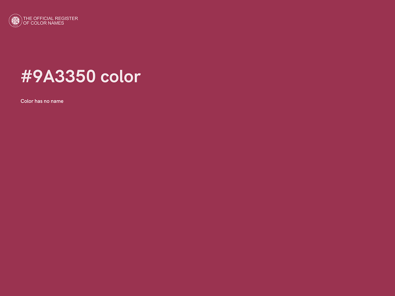 #9A3350 color image