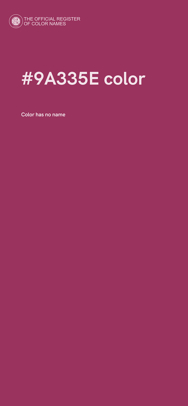 #9A335E color image