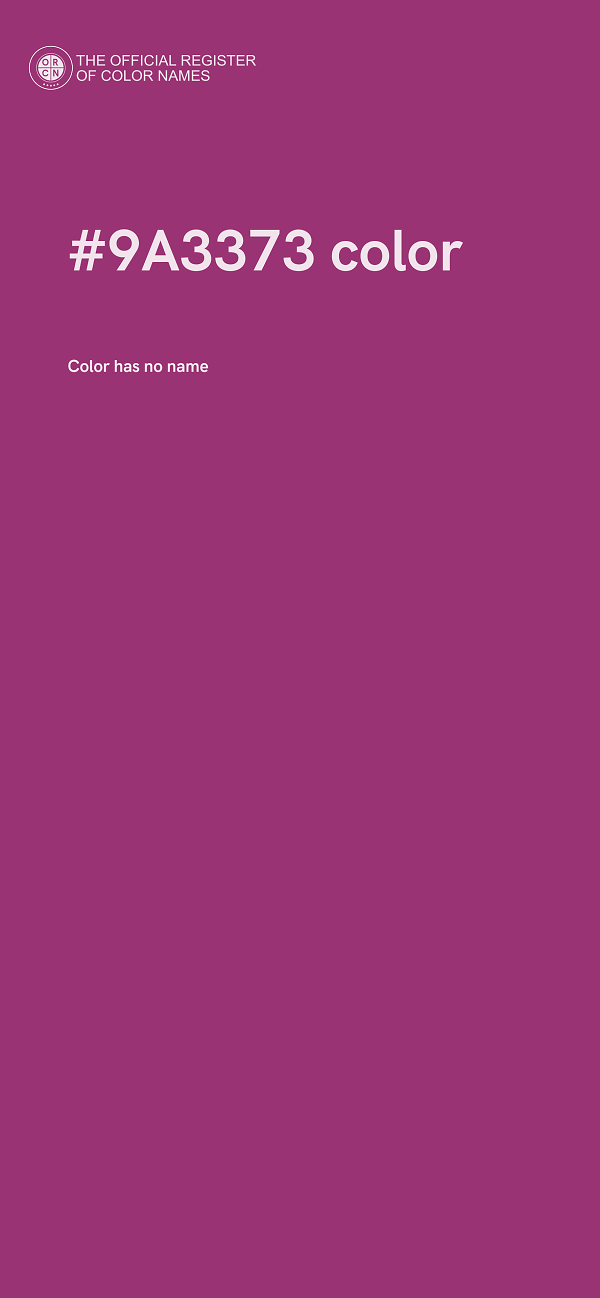 #9A3373 color image