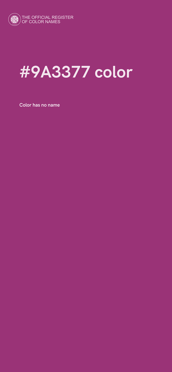 #9A3377 color image