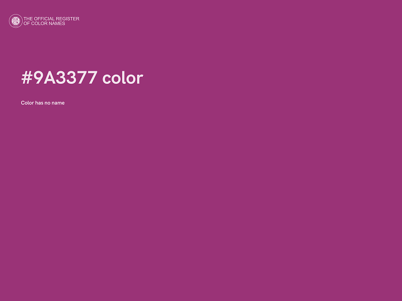 #9A3377 color image
