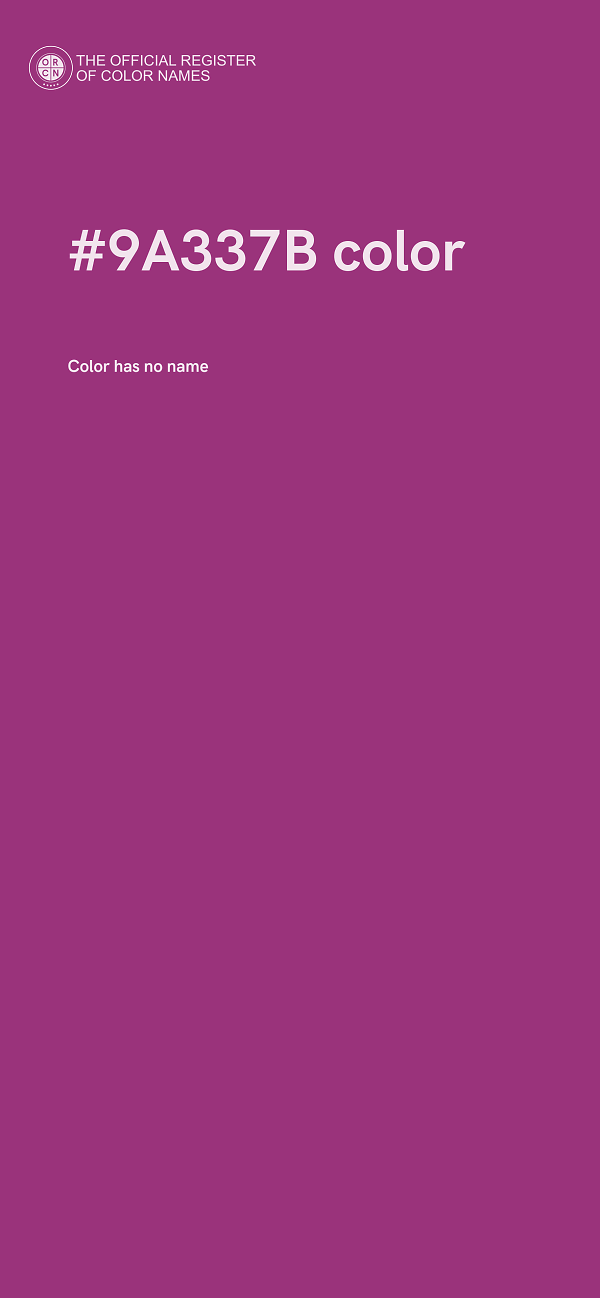 #9A337B color image