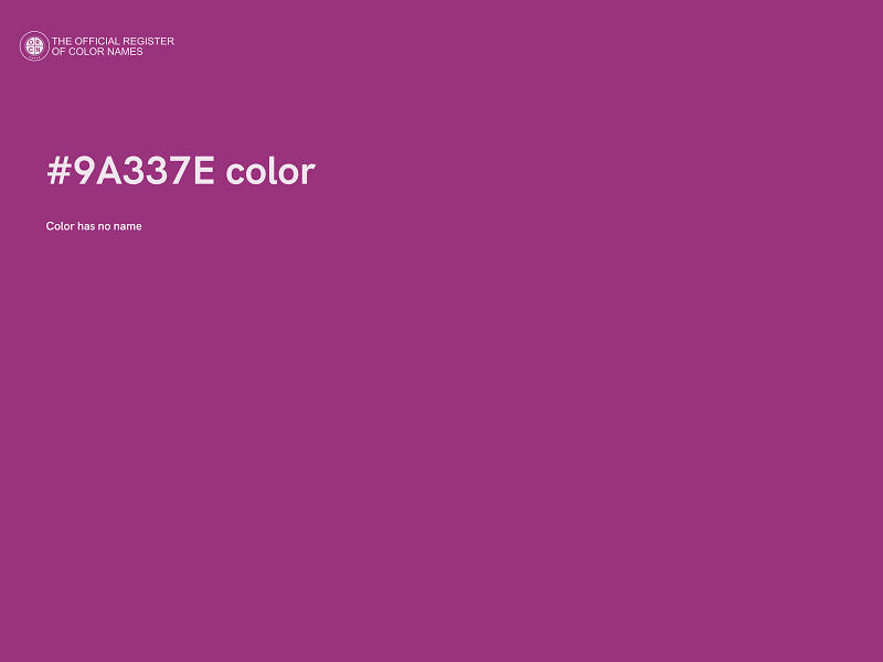 #9A337E color image