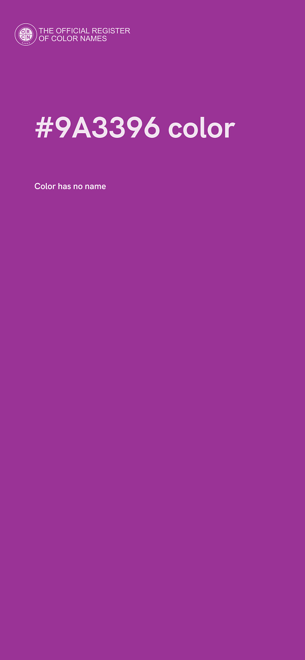 #9A3396 color image