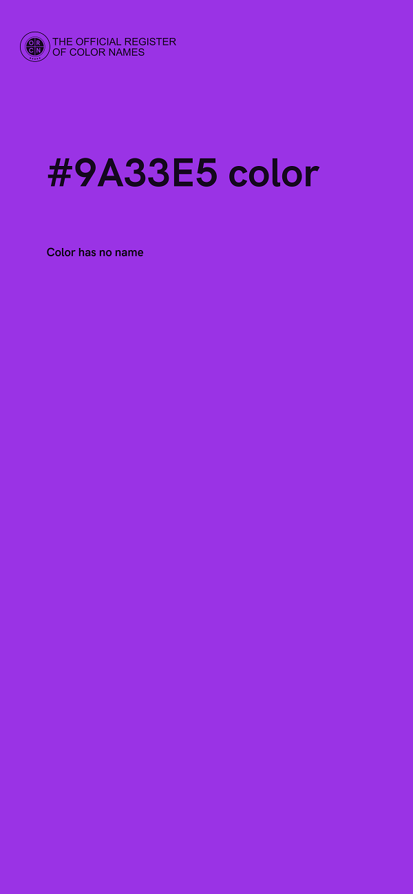 #9A33E5 color image