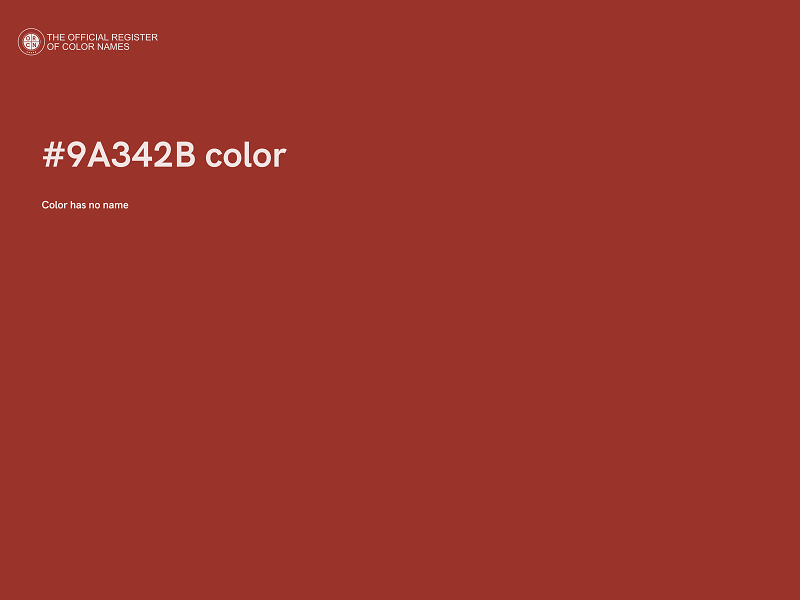 #9A342B color image